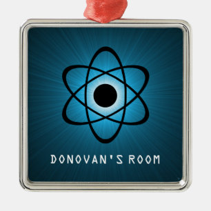 Nerdy Atomic Door Hanger Ornament, Blue Julgransprydnad Metall