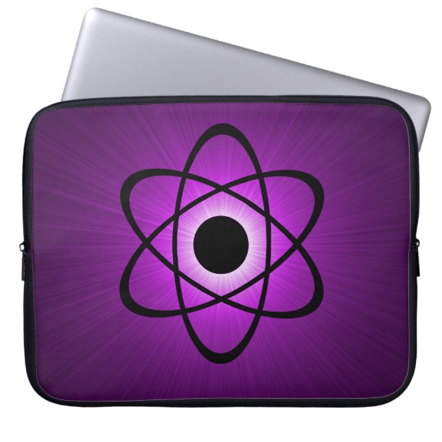 Nerdy Atomic Electronics Sleeve, Lila Laptop Fodral (Framsidan)