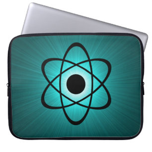 Nerdy Atomic Electronics Sleeve, Teal Laptop Fodral