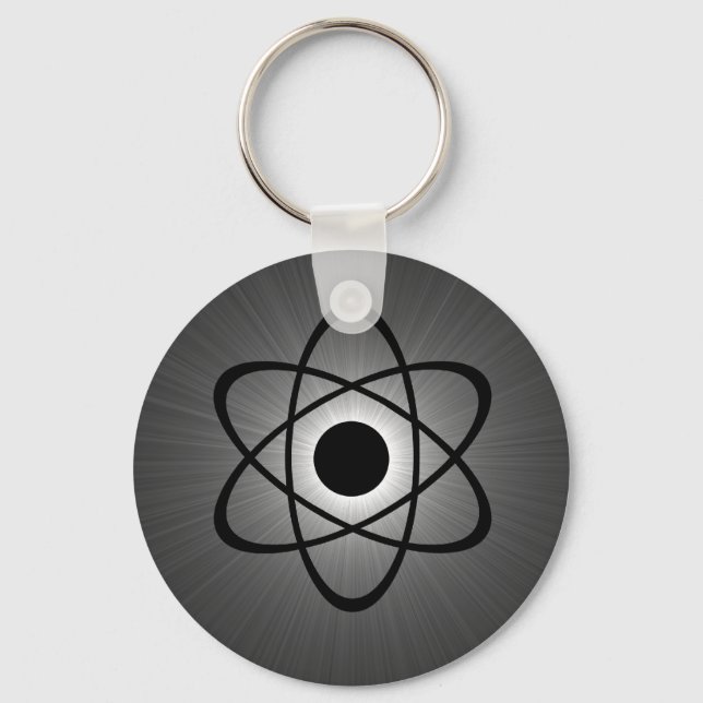 Nerdy Atomic Keychain, Grått Nyckelring (Framsida)