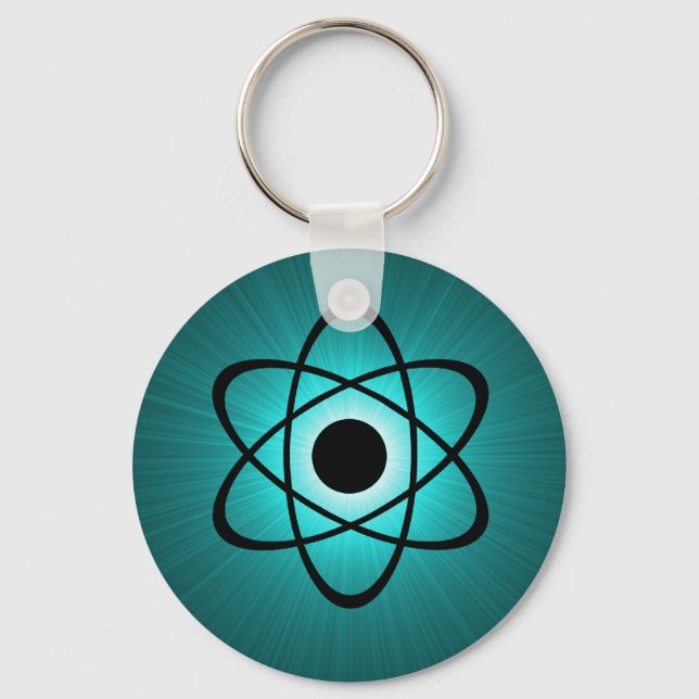 Nerdy Atomic Keychain, Teal Nyckelring (Framsida)