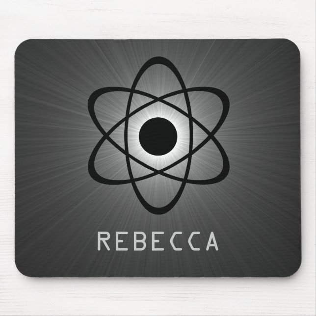 Nerdy Atomic Mousepad, Grått Musmatta (Framsidan)