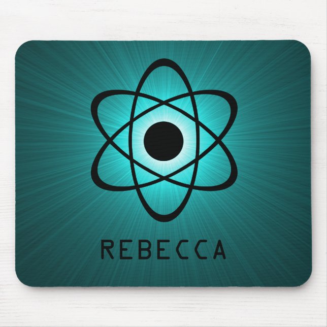 Nerdy Atomic Mousepad, Teal Musmatta (Framsidan)