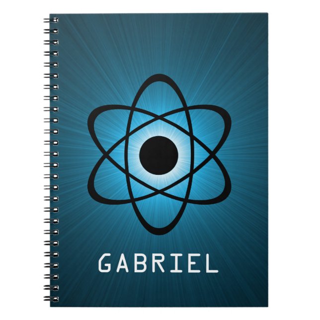 Nerdy Atomic Notebook, blå Anteckningsbok (Framsidan)