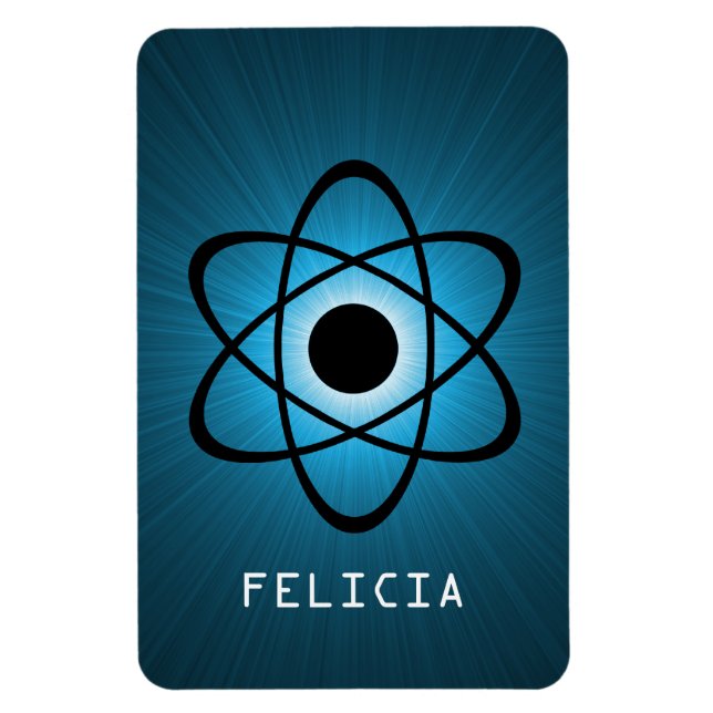 Nerdy Atomic Premium Magnet, Blue Magnet (Vertikal)