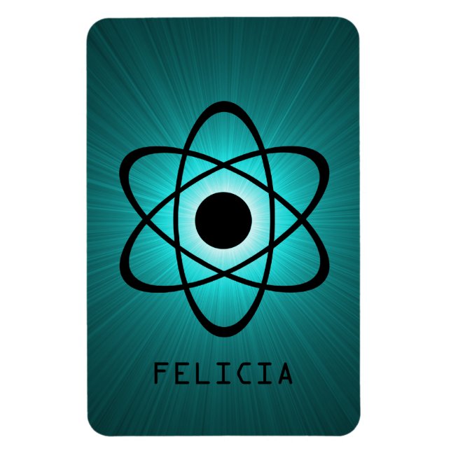 Nerdy Atomic Premium Magnet, Teal Magnet (Vertikal)