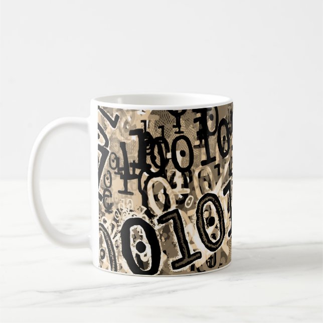 Nerdy Binary Code Kaffemugg (Vänster)