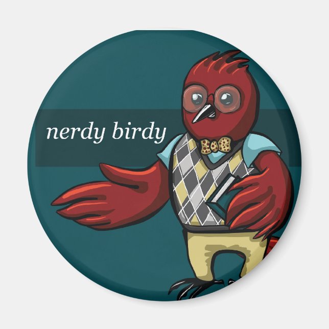 Nerdy Birdy Magnet (Framsidan)