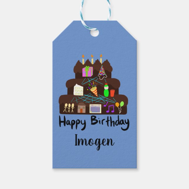 Nerdy Birthday Neural Network Presentetikett (Framsidan)