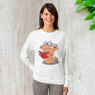 Nerdy Bookworm Reading A Bok T Shirt