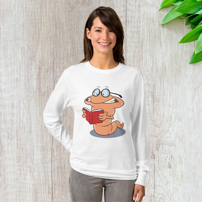 Nerdy Bookworm Reading A Bok T Shirt (Skapare uppladdad)
