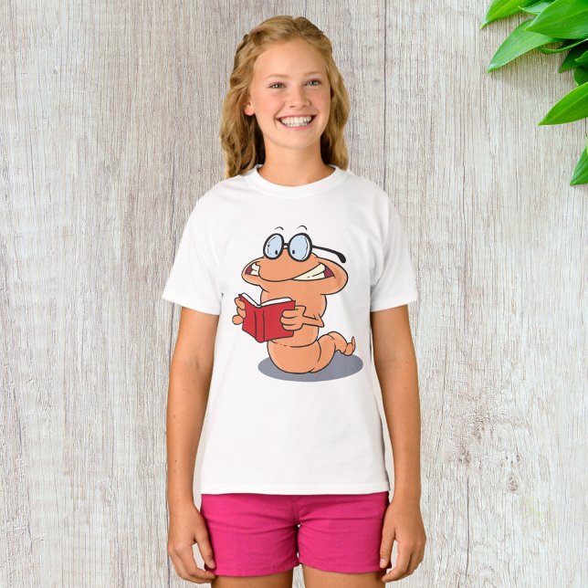 Nerdy Bookworm Reading A Bok T Shirt (Skapare uppladdad)
