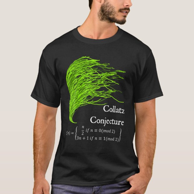 Nerdy Collatz Conjecture 3n 1 Grönt Sjögräs Math T T Shirt (Framsida)