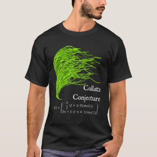 Nerdy Collatz-projektorn 3N 1 Grönt Sjögräs Math T Shirt