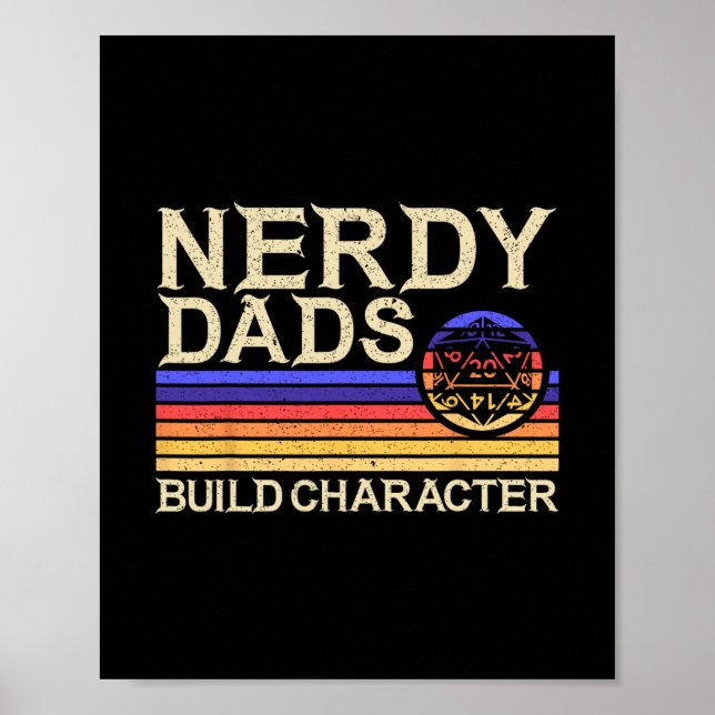 Nerdy Dad Rpg Gaming D20 Tabletop Games Funny Rpg  Poster (Framsidan)