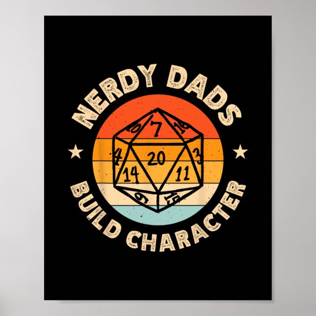 Nerdy Dads Build Character  Poster (Framsidan)