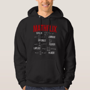 Nerdy din favoritserie på Mathflix Math Teache Hoodie