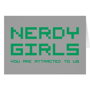Nerdy flickor 2 hälsningskort