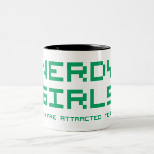 Nerdy flickor 2 Två-Tonad mugg
