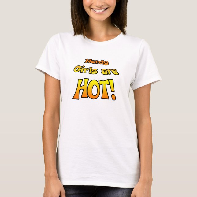 Nerdy flickor HOAS! kvinna T Shirt (Framsida)