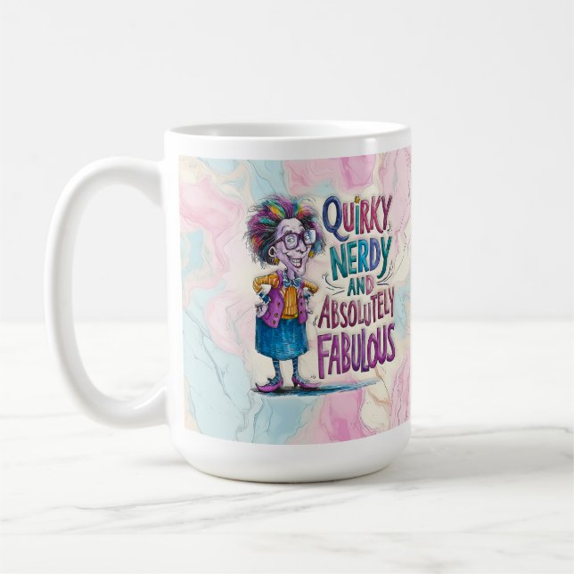Nerdy Funny Women's Coffee Mugg (Vänster)