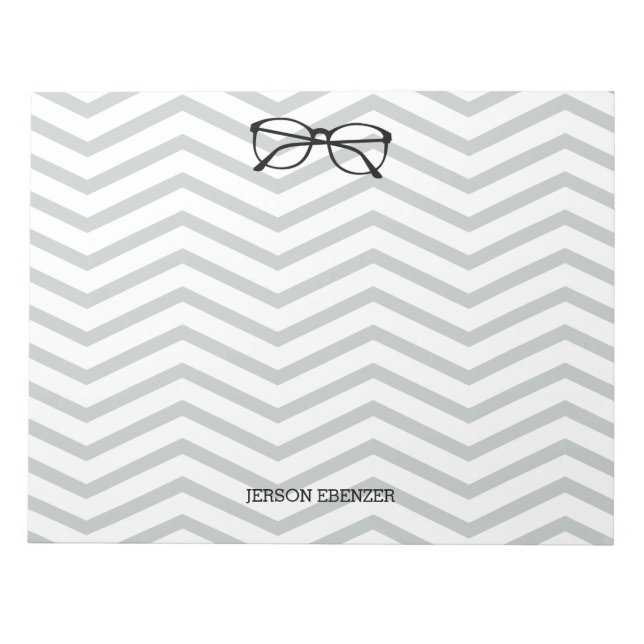 Nerdy Geekery Personlig Chevron Anteckningsblock (Framsida)