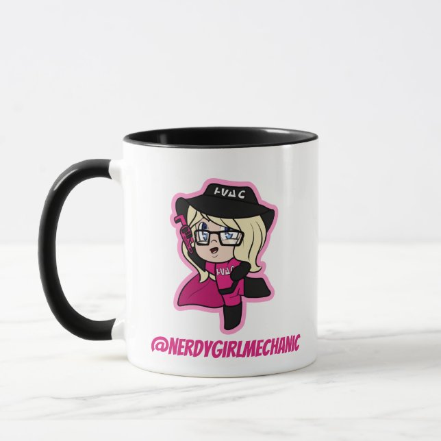 Nerdy Girl Superhero Mugg Mini (Vänster)