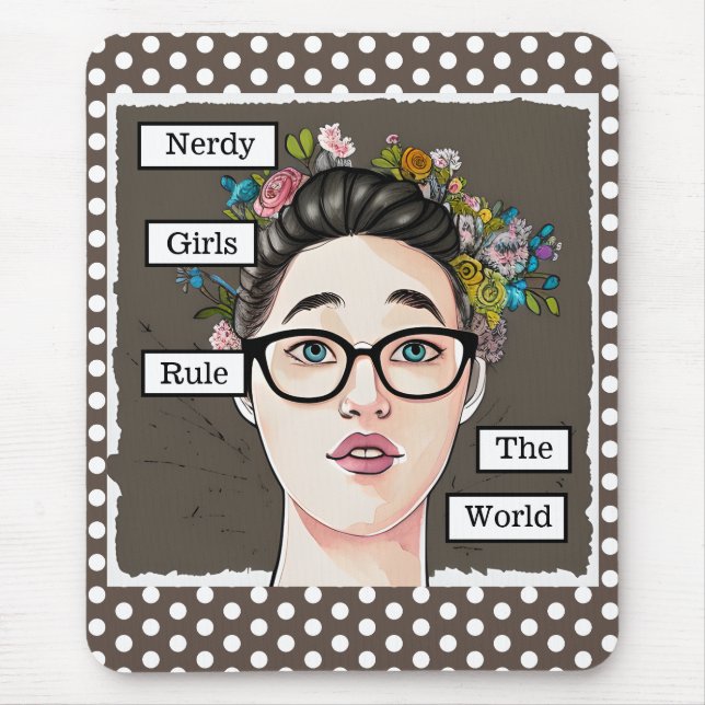 Nerdy Girls-regeln världen över Musmatta (Framsidan)