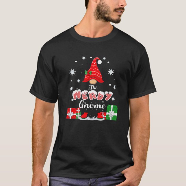 Nerdy Gnome-familjen som matchar julklapp Gr T Shirt (Framsida)