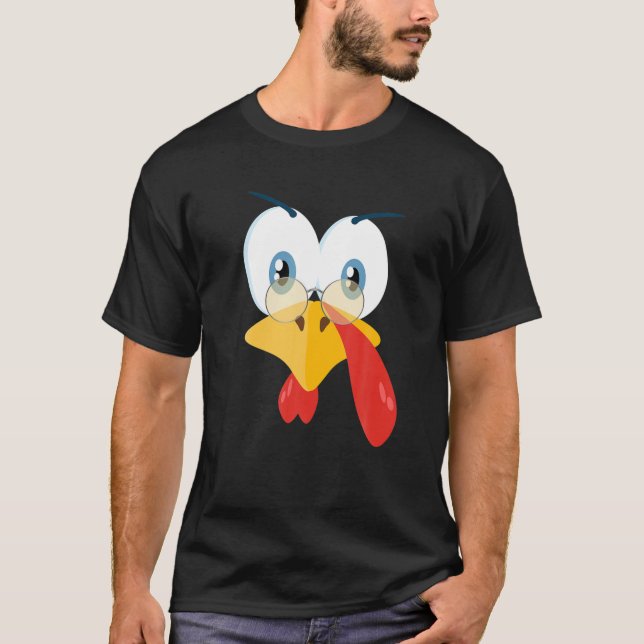 Nerdy Grandpa Turkey Nerdy Turkiet Ansikte med Gla T Shirt (Framsida)