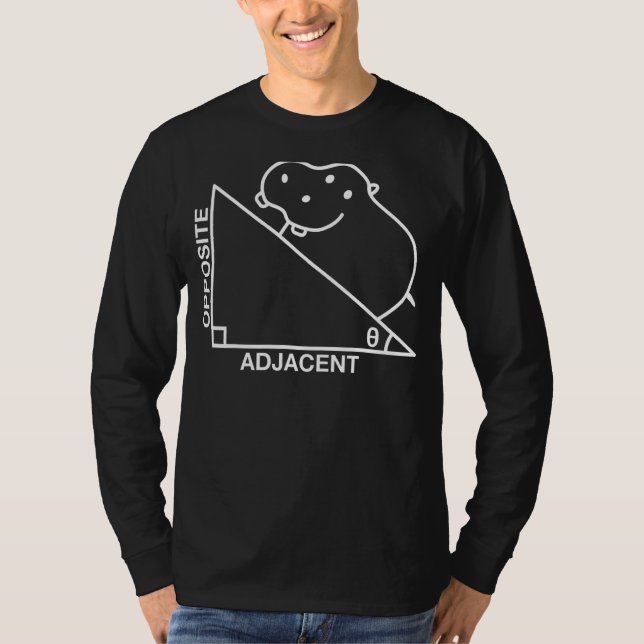 Nerdy Hippotenuse Hypotenuse Hippopotamus Math Te T Shirt (Framsida)