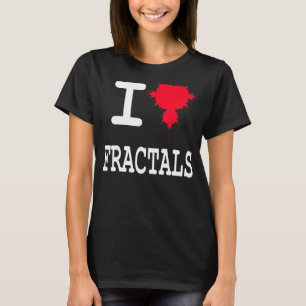 Nerdy I Kärlek Fractaler Mandelbrot Chaos Physics  T Shirt