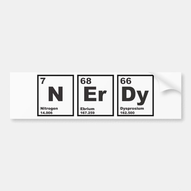 Nerdy inslag bildekal (Framsidan)