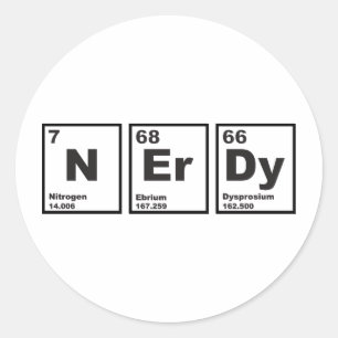 Nerdy Inslag Runt Klistermärke