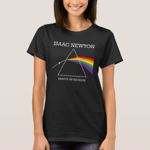 Nerdy Isaac Newton Prism Gravity of the Måne Sten T Shirt