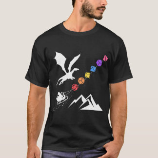 Nerdy jul Rainbow Polyhedral Dice Set T Shirt