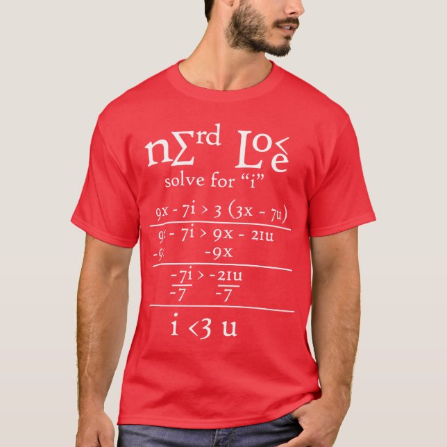 Nerdy kärlek tee shirt (Framsida)