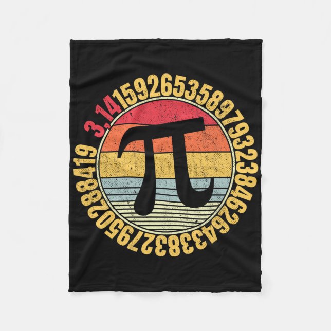 Nerdy Math Pi Symbol Mathlete Fleecefilt (Framsidan)