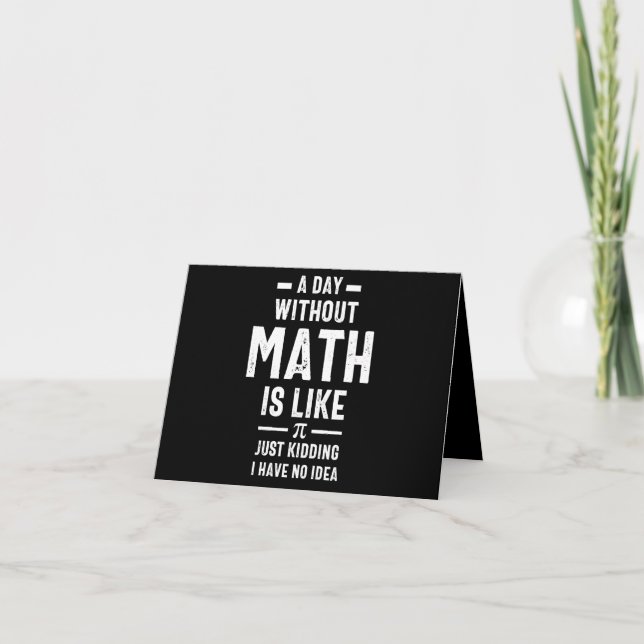 Nerdy Math Teacher PI Physics Mathematician Gift Tack Kort (Framsida)