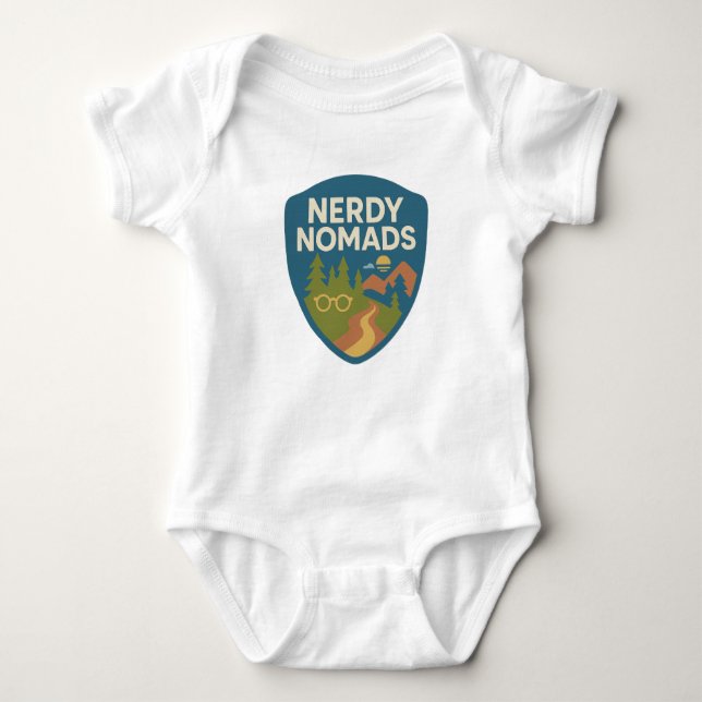 Nerdy Nomads Baby Bodykostym - Adsible Äventyr Aw T Shirt (Framsida)