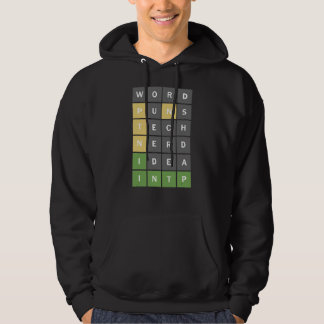 Nerdy Ord Puzzle-spel för intp Ord-Nerds Hoodie