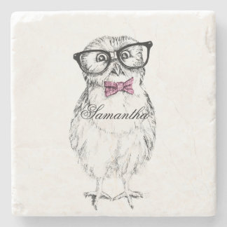 Nerdy Owlet Ink drawing Stenunderlägg