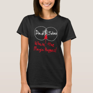 Nerdy Pappajokes Venn Diagram Där Magin Händer T Shirt