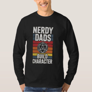 Nerdy Pappor Bygger teckenfantasy RPG Gamer T Shirt