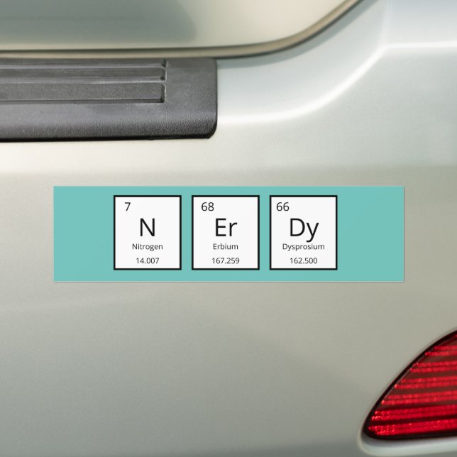 Nerdy Periodic Bord Humor | Funny Science Pun Bildekal (På Bil)