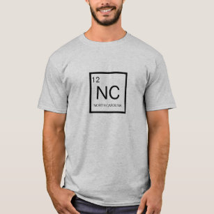Nerdy Periodic Bord Inslag i North Carolina T Shirt