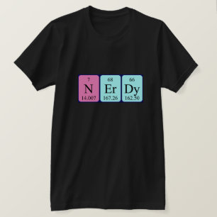 Nerdy periodisk skjorta bord ord t-shirt