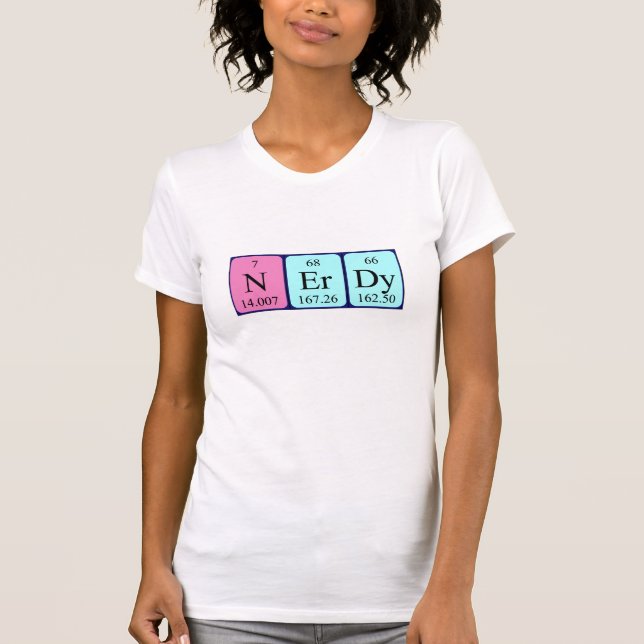 Nerdy periodisk skjorta bord ord t shirt (Framsida)