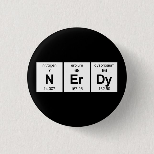NErDy periodiskt bord Knapp (Framsida)