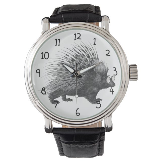 Nerdy Porcupine Armbandsur (Framsida)